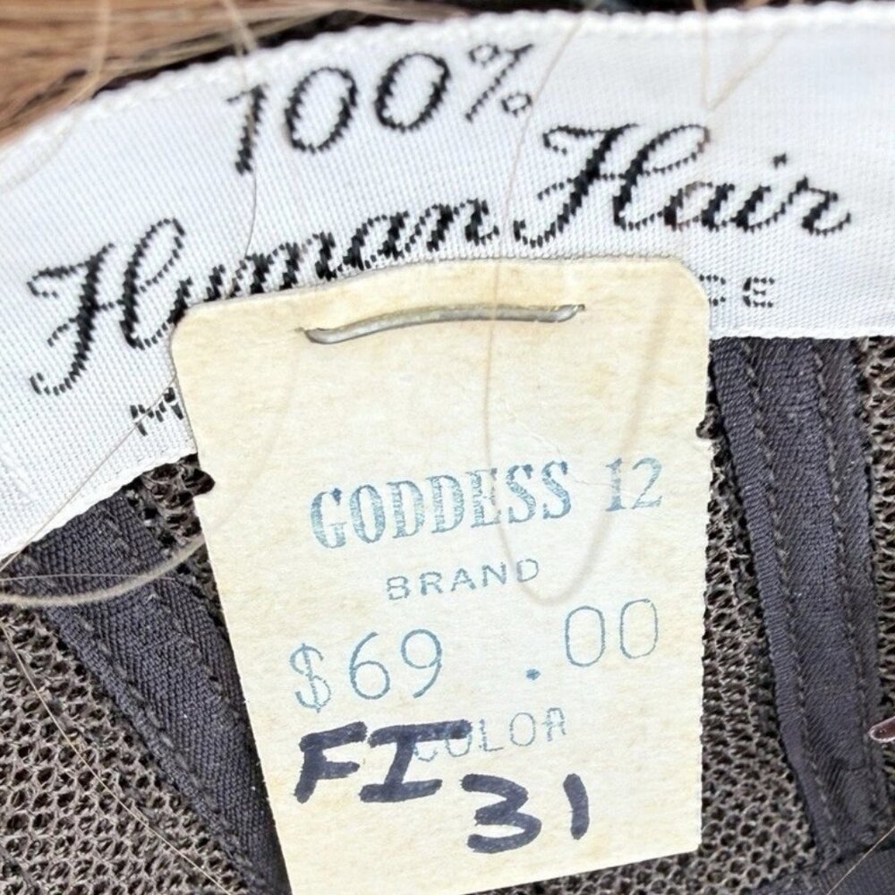 Vintage 100% Human Hair Fall from 1970's -#31 Golden brown NEW with tags - Picture 3 of 9